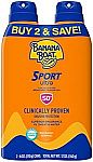 2-Ct 6-oz Banana Boat Sport Ultra SPF 50 Sunscreen Spray $3.25