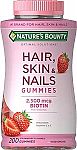200 Count Nature's Bounty Optimal Solutions Gummies with Biotin $6.56