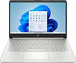 HP 14" HD Laptop (N4120 4GB 128GB Silver) $139.99