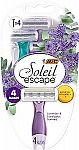 4-Ct BIC Soleil Escape Women's Disposable Razors With 4 Blades $2.17