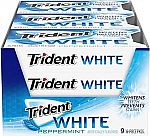 9-Pack 16-Count Trident White Sugar Free Gum (Peppermint) $6.74