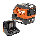 RIDGID 18V Cordless AC Inverter Kit with 2.0 Ah Lithium-Ion Battery $75 and more