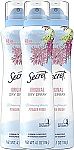 3-pack Secret Dry Spray Antiperspirant and Deodorant 4.1 oz $10.92