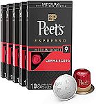 50 Count Peet's Coffee Medium Roast Espresso Pods $20.60