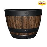 Vigoro 20 in. Reedley Large Resin Wine Barrel Planter (2 for $17)