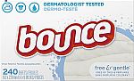 240 Sheets Bounce Free & Gentle Dryer Sheets + $5.50 Amazon Credit $9.44