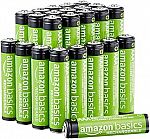 Amazon Basics 24-Pack AAA 800 mAh Rechargeable Batteries $11.70