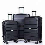 Travelhouse 3 Piece Luggage Set Hardshell Lightweight Suitcase $86