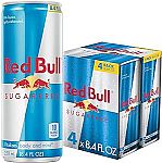 4-Pack 8-oz Red Bull Energy Drink (Sugar Free) $4.19