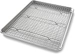 USA Pan Bakeware Half Sheet Baking Pan and Cooling Rack Set $12.90 and more