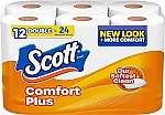 12-Count Scott ComfortPlus 1-Ply Double Roll Toilet Paper $5
