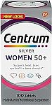100 Count Centrum Silver Women's Multivitamin for Women 50 Plus $7.86