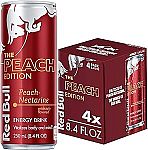 4-pack Red Bull Peach Nectarine, 8.4 Fl Oz Cans $3.56