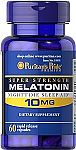 60-Count Puritan's Pride Super Strength Melatonin 10mg Rapid Release Capsules $1.62