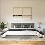 DHP Ryan Grey Linen Upholstered Bed w/storage, King $239 + Free Shipping