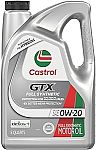 5-Qt Castrol GTX Full Synthetic Motor Oil (0W-20, 5W-20, or 5W-30) $19