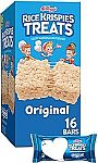 16 Counts Rice Krispies Treats Crispy Marshmallow Squares Bars $3.59