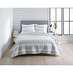 Better Homes & Gardens Gray Aztec Stripe Cotton King Quilt $12