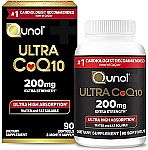 90 Count Qunol CoQ10 200mg Softgels, Ultra CoQ10 $20