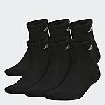Adidas Athletic Cushioned Quarter Socks 6 Pairs $9