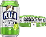 18-Pack 12oz Polar Seltzer Water (Lime) $5.35