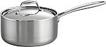 3-Qt Tramontina Covered Sauce Pan Stainless Steel Tri-Ply Clad $39.97