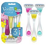 3-Pack Women's Gillette Venus Tropical Disposable Razor $3.64