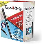 60-Pack Paper Mate Ballpoint Pens (Black Ink, Medium Point) $6.64