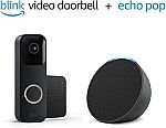 Blink Video Doorbell System + Amazon Echo Pop $34.99