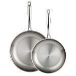 2-piece Tramontina Tri-Ply Clad Stainless Steel Fry Pan Set $22.97