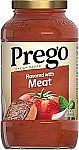 Prego Italian Tomato Pasta Sauce Flavored With Meat 24 Oz Jar $1.39