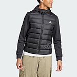 Adidas Men's Essentials Hybrid Down Hooded Jacket $34.20