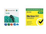 15-Month Microsoft 365 Family (6-Users) + 15-Month Norton 360 (1-Device) $64.99