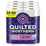 24-Count Quilted Northern Ultra Plush 3-Ply Toilet Paper Mega Rolls $17.78