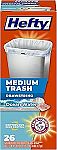 26-Ct 8-Gal Hefty Medium Trash Bags $4