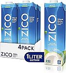 4-pack Zico 100% Coconut Water 33.8 fl oz $11.65