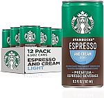 12-pack Starbucks Ready to Drink Coffee 6.5oz Cans $14.37