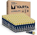 VARTA Longlife AAA Batteries (100 Pack) $12