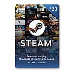 GameStop - 10% Off Digital Gift Card/Currency: $20 Valve Steam Wallet Digital Gift Card $18