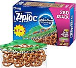 280-Count Ziploc Snack Bags with EasyGuide $6.84