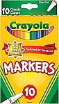 10-Count Crayola Original Marker $0.97