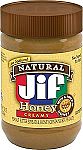 16-Oz Jif Natural Creamy Peanut Butter Spread w/ Honey $2