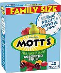 40-Count Mott's Fruit Flavored Snacks $6.20
