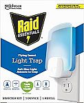Raid Essentials Flying Insect Light Trap Starter Kit, 1 Plug-In Device + 1 Cartridge $8