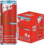 4-Pack 12-oz Red Bull Amber Edition Sugar Free Energy Drink $6