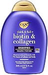 OGX Thick & Full + Biotin & Collagen Volumizing Shampoo and Conditioner $3.99 and more
