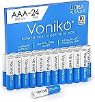 24 Count Voniko Premium Grade AAA Batteries $6.64