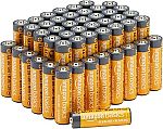 Amazon Basics 48-Pack AA Alkaline High-Performance Batteries $11.58