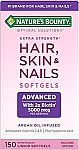 150 Ct Nature's Bounty Advanced Hair, Skin & Nails Softgels $6.59 and more
