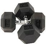 50 lbs BalanceFrom Rubber Encased Hex Dumbbells $70